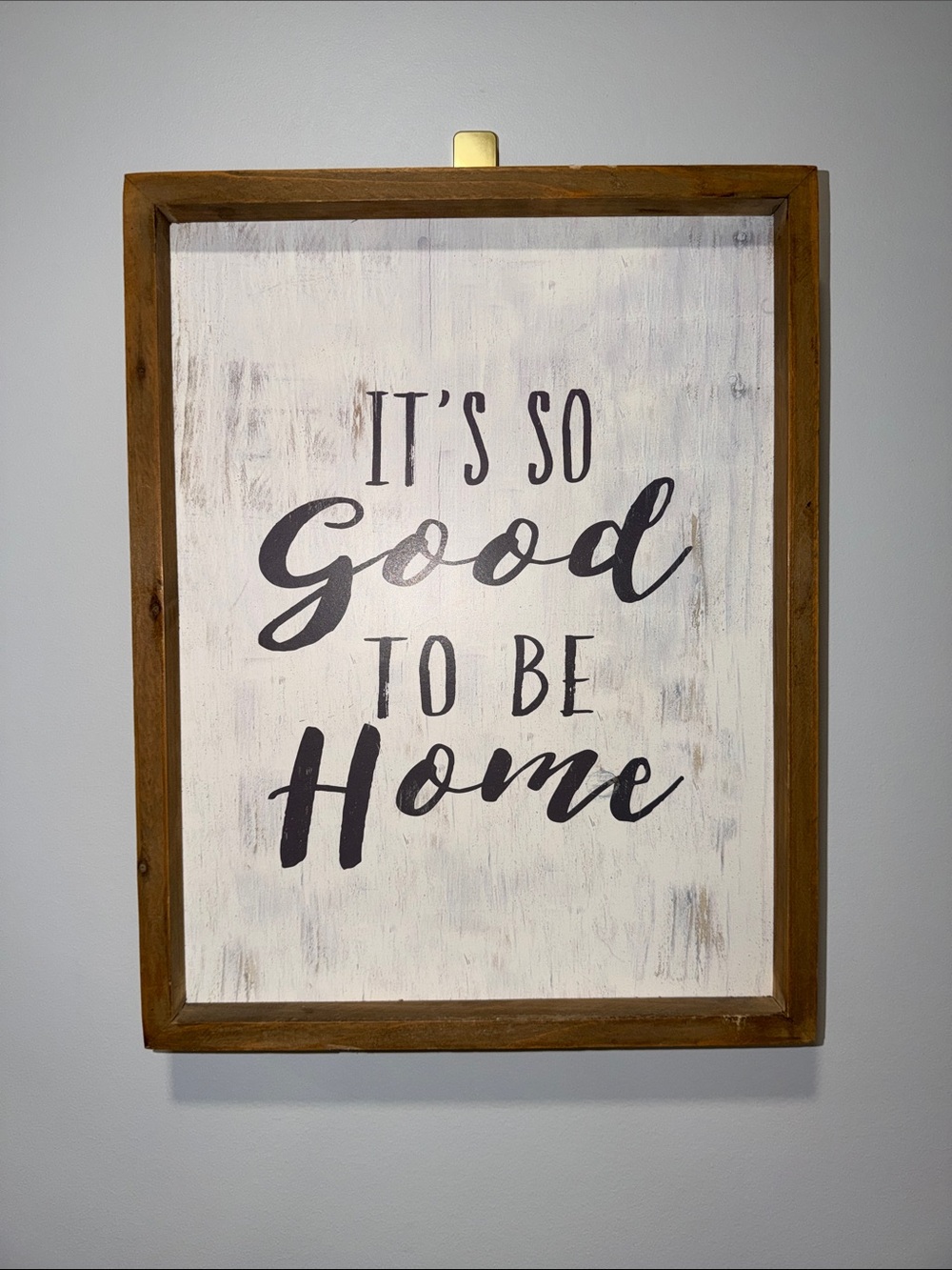 Designs Direct IT’S SO GOOD TO BE HOME Rustic Frame Wooden Art